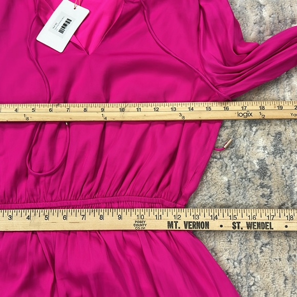 NWT Skies Are Blue Hot Pink Fuchsia Tiered Maxi Dress XS - Picture 6 of 6